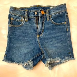 Toddler girl denim shorts with lace